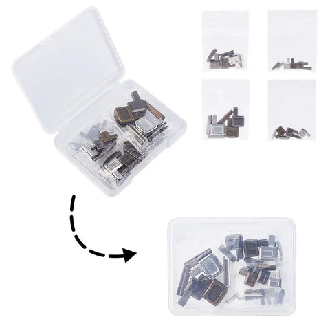 24 Piece Metal Zipper Latch Slider Retainer Kit In Three Colors With Size 3 5 8 10 Insertion Pins Zipper Bottom Stopper For Metal Zippers Repair Replacement DIY Sewing For Bags Jackets Backpacks Quick Fix For Everyday Gear