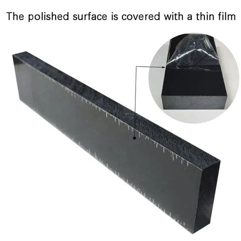 Durable HDPE Tapping Block For Machining And DIY Projects 1 Inch By 3 Inch By 16 Inch Black Garage Ready Workbench Favorite Built To Last In The Shop Corrosion Resistant For Acid Alkali Salt Solutions, black block with protective film