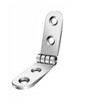 Close-up of a hinge from Set Of 10 180 Degree Adjustable Stainless Steel Foldable Hinges For Practical Furniture With Flexible Nut