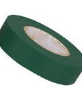 Heavy Duty Pvc Electrical Tape Rated Up To Six Hundred Volts With Rock Hard Sunlight And Chemical Resistance That Actually Grips Tight On Any Wire Bundle Indoors Or Outdoors, green roll.