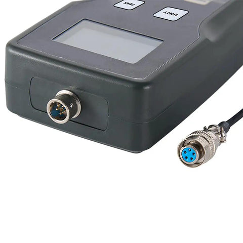 Digital Force Gauge Push Pull Dynamometer With External Load Cell Sensor Peak Hold And Track Modes 0.5 Percent Accuracy 4900 N Range Or 500 Kgf Or 1100 Lbf Unit Conversion Between N Kg And Lb Auto Power Off, digital force gauge body with connector