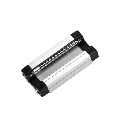 250mm Linear Sliding Rail Guide With Carriage Block For 3D Printers And CNC Machines Black High-Precision Stainless Steel Bearings Smooth Sliding Action Durable Rails For Pro-Level DIY Builds, close-up of MGN9H carriage