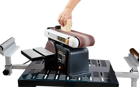 Heavy Duty Belt And Disc Sander Combo For Woodworking With 4 Inch By 36 Inch Belt And 6 Inch Disc, 0 To 90 Degree Belt Tilt