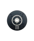 Pm3510 Bldc Gimbal Drive Motor With AS504A High Resolution Encoder For Robot Joint Assemblies front view showing compact design and mounting holes.