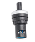 LA42DWQ Potentiometer Single Circle 2K Carbon Film For Rock Solid Variable Speed Control With 22mm Mounting Hole D Type Industrial Grade Component For Industrial Equipment And Precision Tuning, black shaft and terminals