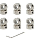Six Millimeter Shaft Collar Lock Ring Kit For 3D Printer Projects, Carbon Steel With Nickel Plating, M3 Screws Included, 12 Pack