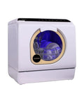 Kitchen Game Changer Compact Countertop Dishwasher With Built In Water Tank And Five Wash Cycles featuring stainless steel and plastic design.