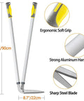 Long Handle Edging Shears For Lawn And Garden, Heavy Duty Border Shears With Nonstick Coated Blades, Sharp Rust Resistant Lawn Edge Cutter, 80 Cm Reach For Easy Yard Borders And Edges with ergonomic soft grip and aluminum handle.
