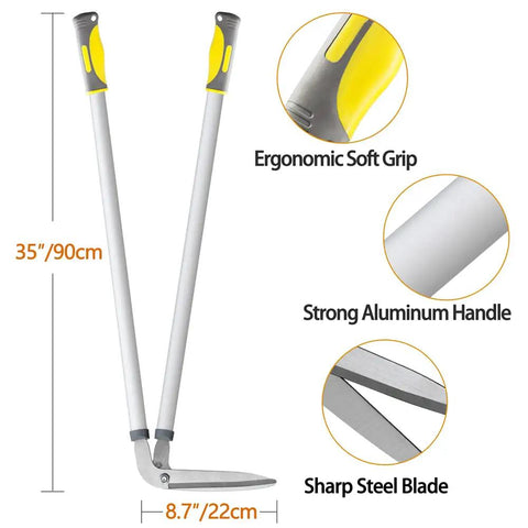 Long Handle Edging Shears For Lawn And Garden, Heavy Duty Border Shears With Nonstick Coated Blades, Sharp Rust Resistant Lawn Edge Cutter, 80 Cm Reach For Easy Yard Borders And Edges with ergonomic soft grip and aluminum handle.