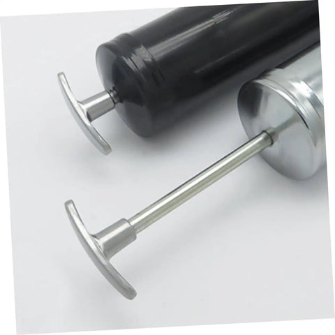 500cc Pump Hand Oil Transfer Extractor, Lightweight Manual Fluid Siphon For Cars, Lawn Equipment And Liquids, Silver Plating Style, All Purpose Fluid Pump For Oil, Water, Diesel And More, Easy Grip And Durable Build, close-up