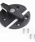 2 Pack Boat Door Hatch 2-1/4 Inch Round Turn Twist Button Catch Latch For Doors Cabinets Marine Grade Nylon Black with screws