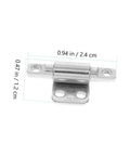 Heavy Duty Friction Hinge Set With Damping For Do It All Portable Projects And Laptops, stainless steel, measured dimensions