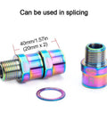 Titanium Alloy Pedal Extenders With Hollow Spacers 16/20 Mm Waterproof Anti Rust Left Right Marked For 9/16 Inch Threaded Pedals