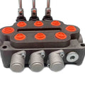 Heavy Duty 3 Spool Hydraulic Directional Control Valve With 25 GPM At 3000 PSI For Small Tractors Loaders And Log Splitters