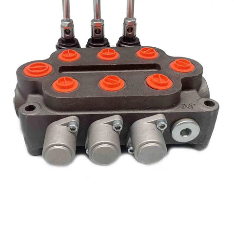 Heavy Duty 3 Spool Hydraulic Directional Control Valve With 25 GPM At 3000 PSI For Small Tractors Loaders And Log Splitters