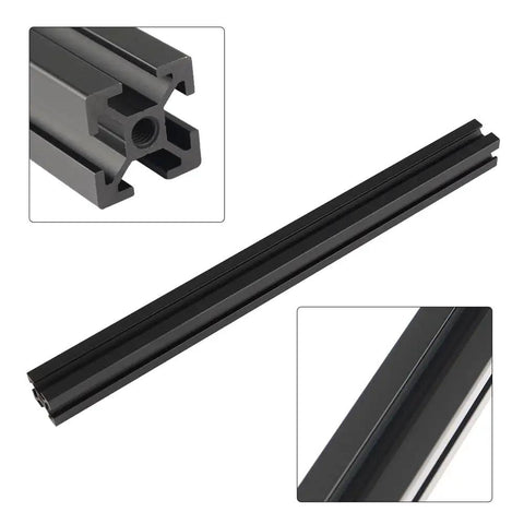 Radical 2020 Aluminum Extrusion Frame Kit For 3D Printers Built Damn Tough Blue Upgrade Parts No Sweat Assembly Heavy Duty Machine Support Structure With Premium Quality CNC Machined Components For Rapid Prototyping Workshops - black aluminum extrusion profile with detailed cut.