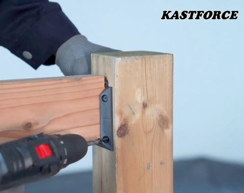 Deck Railing Brackets Set With 20 Heavy Duty Dope Connectors And 160 Rust Free Screws For 1.5x3.5 Inch Posts Adjustable Angles For 2x4 Rails KF4013 For Quick Easy Install