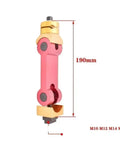 Heavy Duty CNC Mill Work Stop Positioner Delivering Dead Nut Clamping Precision With No Sweat Vertical Adjustments For Lathe And Mill Machines M10 M12 M16 Threads, 190mm red and gold design