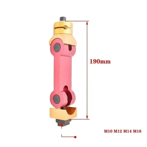 Heavy Duty CNC Mill Work Stop Positioner Delivering Dead Nut Clamping Precision With No Sweat Vertical Adjustments For Lathe And Mill Machines M10 M12 M16 Threads, 190mm red and gold design