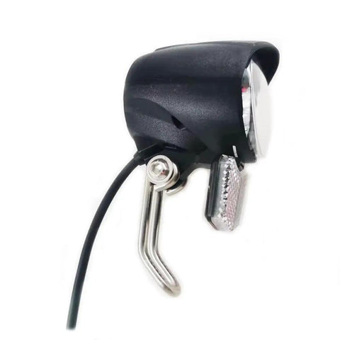 Electric Bike Front Headlight For Night Riding Waterproof LED Front Light With 2-Pin Male Connector Fits 24V 36V 48V E-Bike Controllers And Scooters