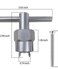 Cartridge Puller Tool For Faucets Removal Compatible With 1200 1222 1225 80993 Brass And Plastic Cartridges No Sweat DIY Faucet Repair Kit With Easy Grip For Quick Removal, 3.93-inch tool with screw