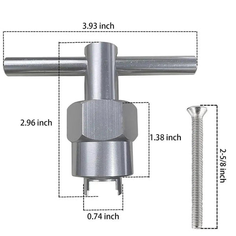 Cartridge Puller Tool For Faucets Removal Compatible With 1200 1222 1225 80993 Brass And Plastic Cartridges No Sweat DIY Faucet Repair Kit With Easy Grip For Quick Removal, 3.93-inch tool with screw