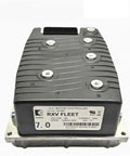 Heavy Duty 48V 235A AC Motor Controller Built Like A Tank With Overload Protection Anti Interference System Sweet Direct Fit For Ezgo Rxv Golf Cart Smokes Through Hills top view of motor controller showing connectors and model details.