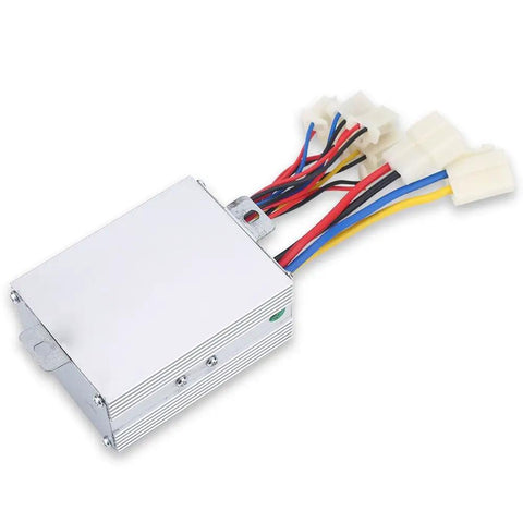 Heavy Duty 24V 350W Brushed Motor Controller Box for Electric Bikes and Scooters with Aluminum Heat Dissipation Shell Variable Throttle Speed Controller for Ebikes Built to Beat the Heat and Keep Your Ride Rolling