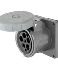 Badass Nylon Dockside Receptacle Built For Tough Marina Jobs Delivering Reliable 100 Amp 3 Phase with watertight cover.