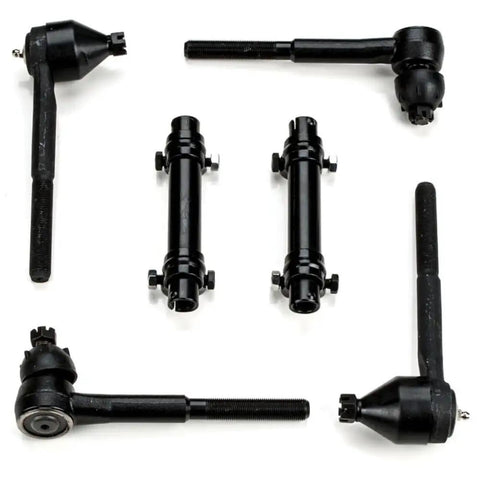 Front Tie Rod End Suspension Kit Fits Chevy Bel Air Biscayne Caprice Impala 1965 1966 1967 1968 Left Right Front Upper Lower Replacement With Cotter Pins Boots Zerk Fittings And Bolts set of black steel tie rod ends
