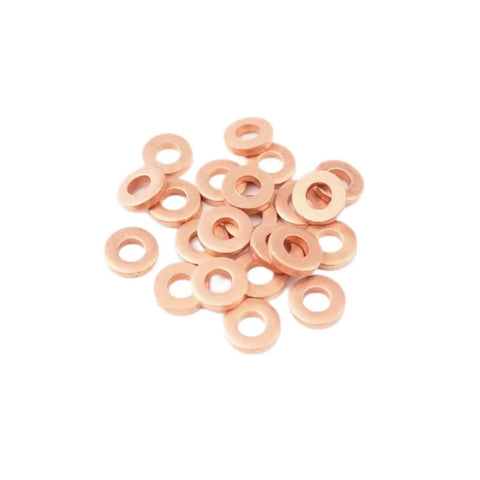 Flat Copper Washers Set 50 Pieces 7 By 15mm For Diesel Engines Must Have DIY Repair Kit With Pump Maintenance Tools And Replacement Parts For Quick Pro Grade Sealing, 7x15mm copper washers