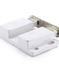 Magnetic Touch Latch Double Cabinet Catch No Handle Soft Close Drawer Stopper in white plastic with metal square to open mechanism
