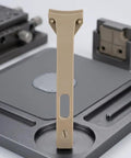 Pro Grade PEEK Tweezers Set For Delicate Semiconductor Handling With Zero Static Build Up And Totally Non Magnetic Tips Solid For Cleanroom Wafer Jobs And Quick Electronics Fixes At Eight Inches on a black work surface.