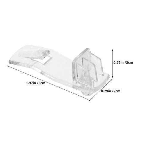 Clear plastic peg from 24 Pack Locking Shelf Pins With Anti Slip Grooves, Curved Long Rectangular Shelf Supports For 20mm Thick Cabinets