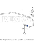 Illustration of Honda vehicle components including Exhaust Spin Lock Nut Set 10 Pcs M10-1.25 Serrated Flange Nuts diagram