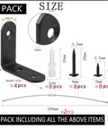 Anti Tip Furniture Anchor Kit For Baby Proofing Dresser And Bookcase, hardware pack with screws and safety straps, black