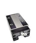 Close-up view of SHS55R linear block from Premium SHS55R And SHS55LR Linear Block Guide Rail Kit 2000mm Rail with smooth surfaces.