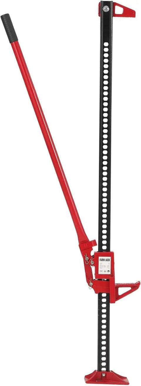 60 Inch Farm Jack for Off Road Recovery and Heavy Duty Vehicle Lifting, Ratcheting Bumper Jack for Trucks SUVs ATVs and Tractors