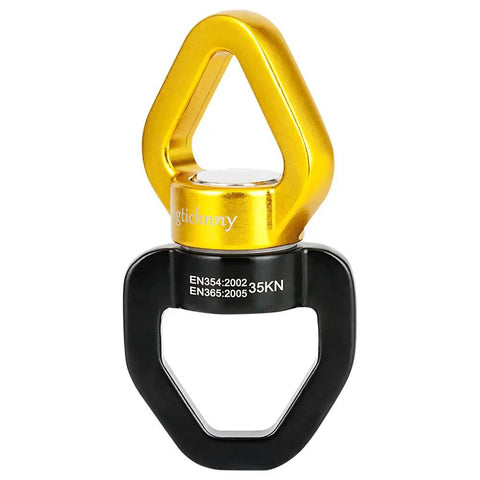 Heavy Duty Swing Swivel Spinner With Smooth 360 Degree Spin For Tree Seats Hammocks And Tires Tough As Nails Aluminum Build In Sleek Black Gold Finish