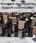 Pro Grade 30 Piece Round Hole Punch Die Set for hydraulic punch tool, heavy duty chrome steel molds, CH70 compatible, 4.2mm to 13.8mm.