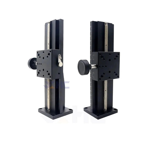 Front view of Motorized Rotary Positioning Stage Z LWZ60 Long Stroke 100 to 500 mm With Dovetail Groove Linear Slide Table