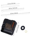 Beefed Up Torque Clock Movement Kit Replacement for Wall Clocks Non Ticking Electric Mechanism with hour hand dimensions