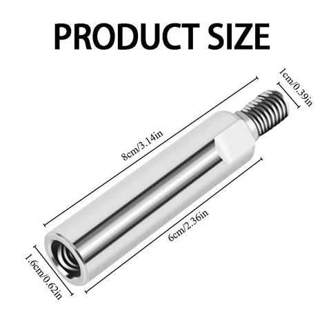 Heavy Duty 6 Inch Angle Grinder Extension Rod Kicking Into Deep Spots With No Sweat with dimensions labeled.