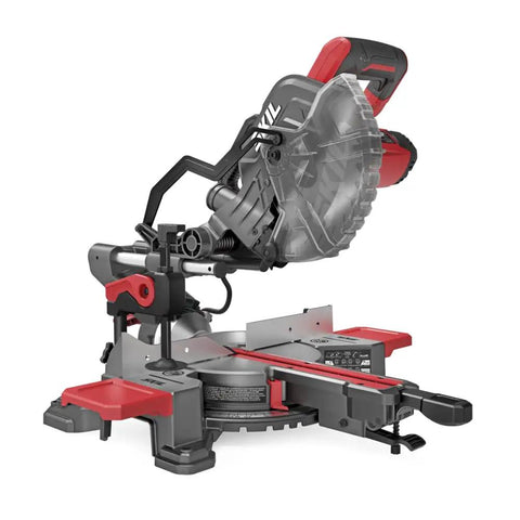 Compact Seven And One Quarter Inch Sliding Miter Saw With Ten Amp Motor Single Bevel LED Shadow Line Built For Tight Spaces