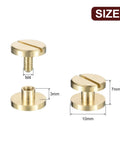 Heavy Duty Brass Chicago Screws 30 Pack Flat Head Binding Posts for Leather Crafting, M4 size, 7mm depth, durable brass material.