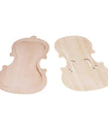 Unfinished Spruce Front Panel Topboard And Maple Backplate Violin Parts Kit For 3/4 And 4/4 Violins, Solid Wood DIY Assembly Set shown