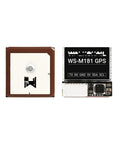 Heavy Duty GNSS Receiver With QMC5883 Compass And Ceramic Sensor, WS-M181 module for FPV RC drones, showing dual components