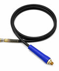 Badass Heavy Duty Black Rubber Air Line Service Hose 12 Feet Long With 3 8 Inch Id Perfect For Universal Truck Brake Jobs Featuring Tough Blue Gladhand Grip Connector That Goes Straight On Without Leaking Air Pressure While You Crank Up The Rig, coiled hose