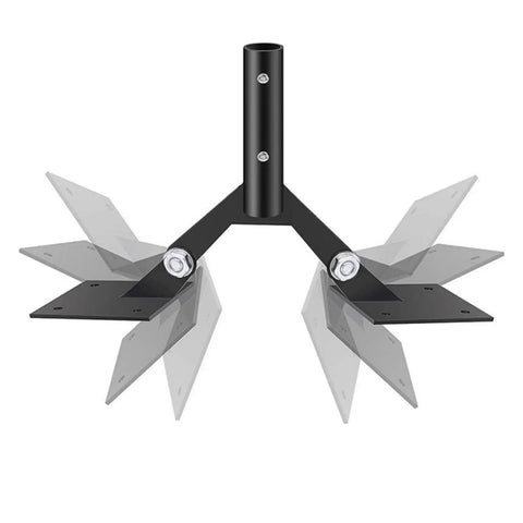 Weatherproof Weathervane Roof Mount With Hardware Adjustable Bracket showing angled arms and flat mount plates.