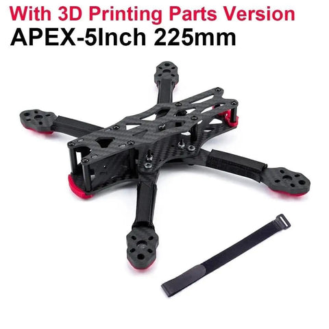Lightweight Carbon Fiber 5 Inch Quadcopter Frame Kit With 5.5mm Arms For Racing Drones, Adjustable 225mm To 260mm Span